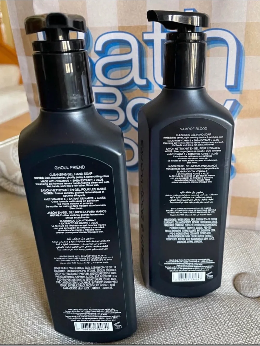 Bath & Body Works Ghoul Friend & Vampire Blood Cleansing Gel Hand Soaps Pair
